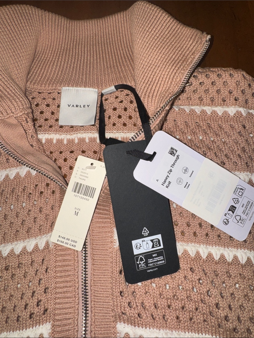 Varley Haney Short-sleeve Zip-front Cardigan Medium - Picture 6 of 7